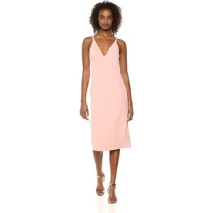 Dress The Population Lyla Plunging Crepe Midi